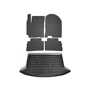 Hyundai Kona Floor-Trunk Mats - Omac - El-Toro & YPS - Black - 2018-2023 Hyundai Kona Floor-Trunk Mats - Omac - El-Toro & YPS - Black - 2018-2023